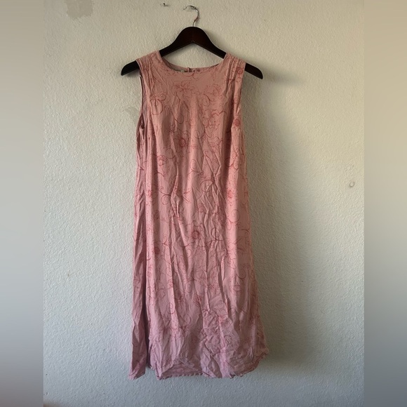 Tommy Bahama Silk Sundress Women 12 Pink Sleeveless Floral Lined Y2K Fairycore - Picture 14 of 14